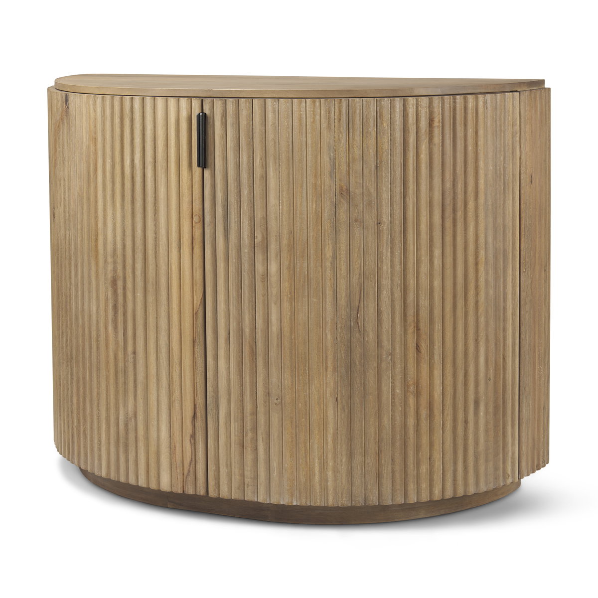 Terra Fluted Light Brown Wood 2-Door Accent Cabinet, Cabinets & Chest by Mercana, 42" length x 19" width x 32" height View 1