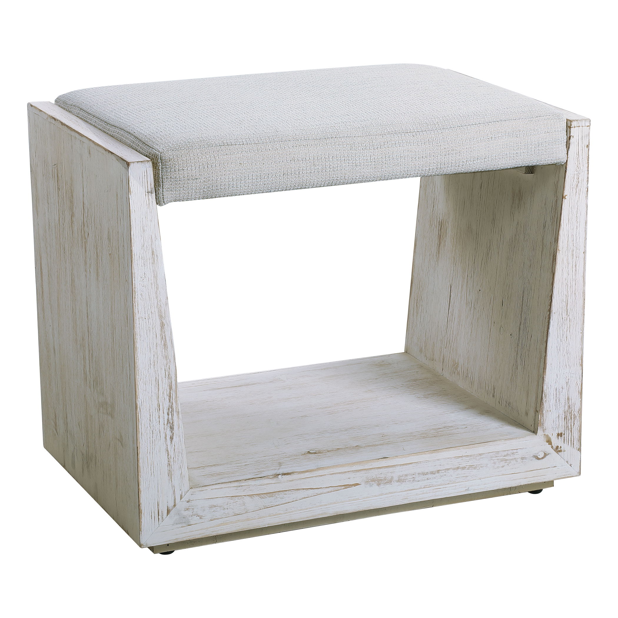 Cabana White Small Bench large image 