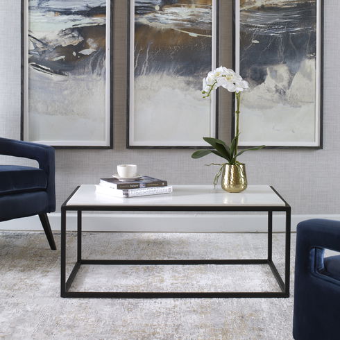 Vola Modern White Marble Coffee Table