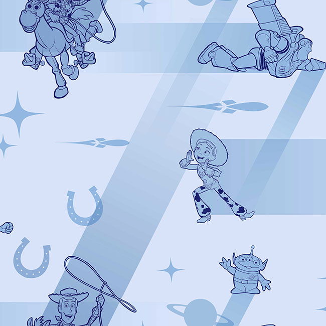 Disney & Pixar Toy Story 4 Retro Blue Wallpaper large image 
