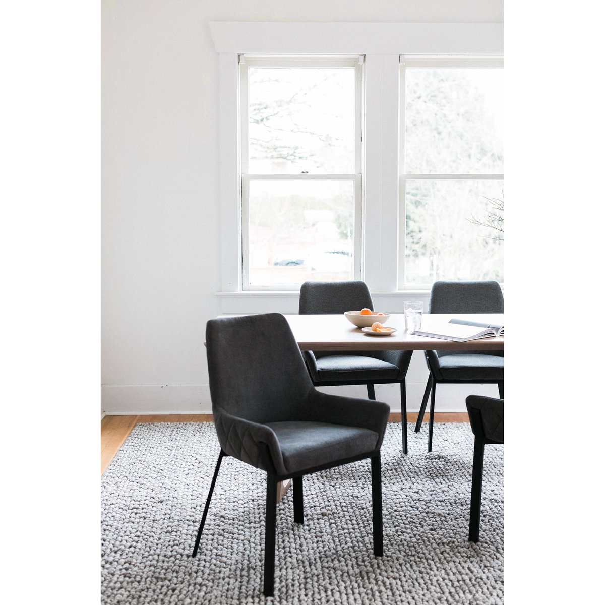 Lloyd Dining Chair Dark Grey - Set Of Two, by Moe's Home, 22" width x 34" height x 23" depth View 10