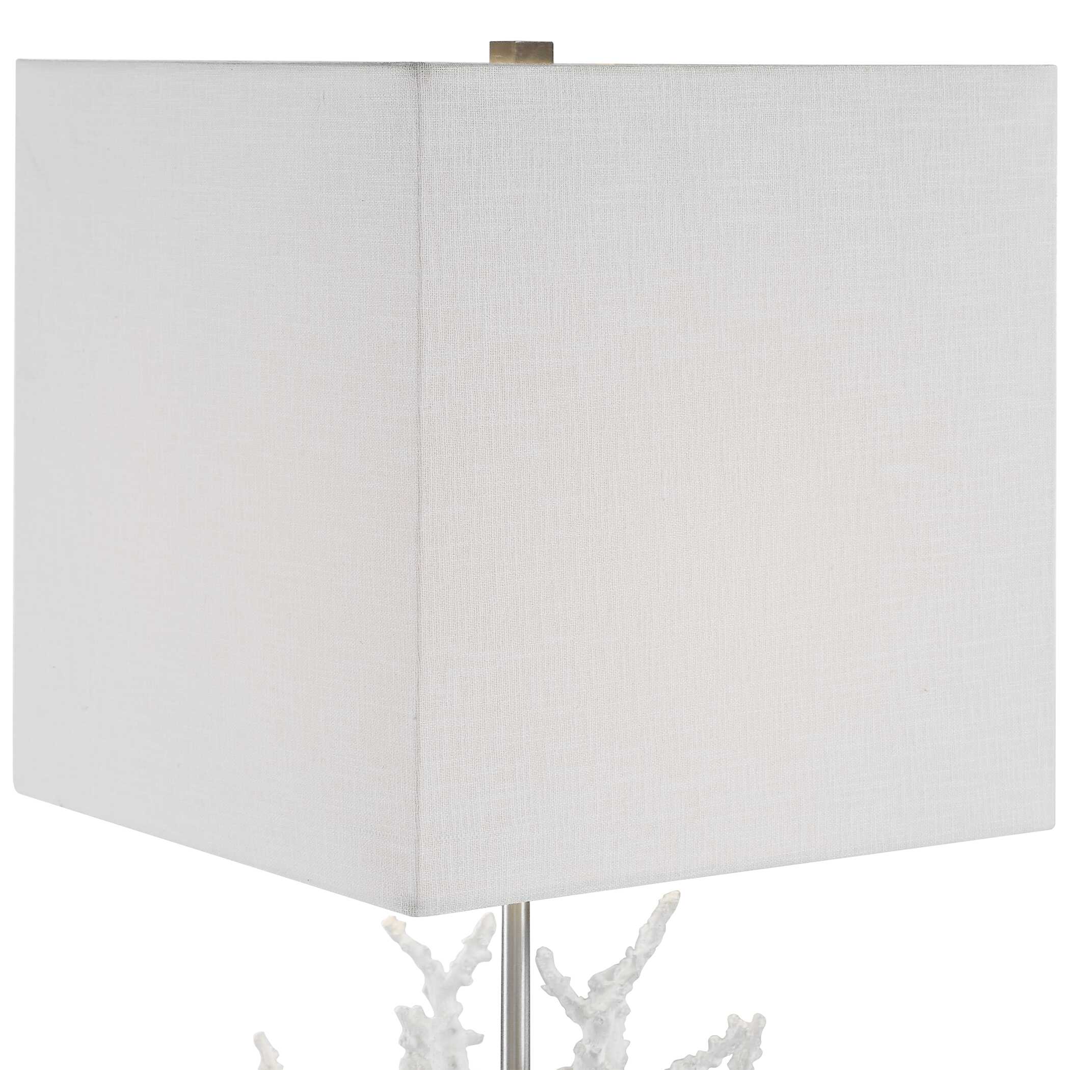 Corallo White Coral Table Lamp, by Uttermost, 12.5" width x 29" height x 12.5" depth View 6