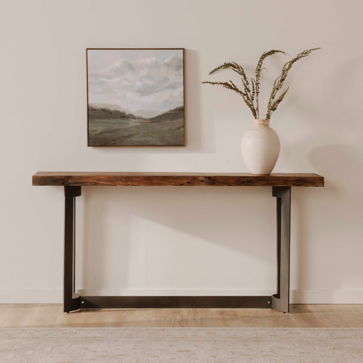 Bent Console Table Brown, by Moe's Home, 68" width x 32" height x 16" depth View 7