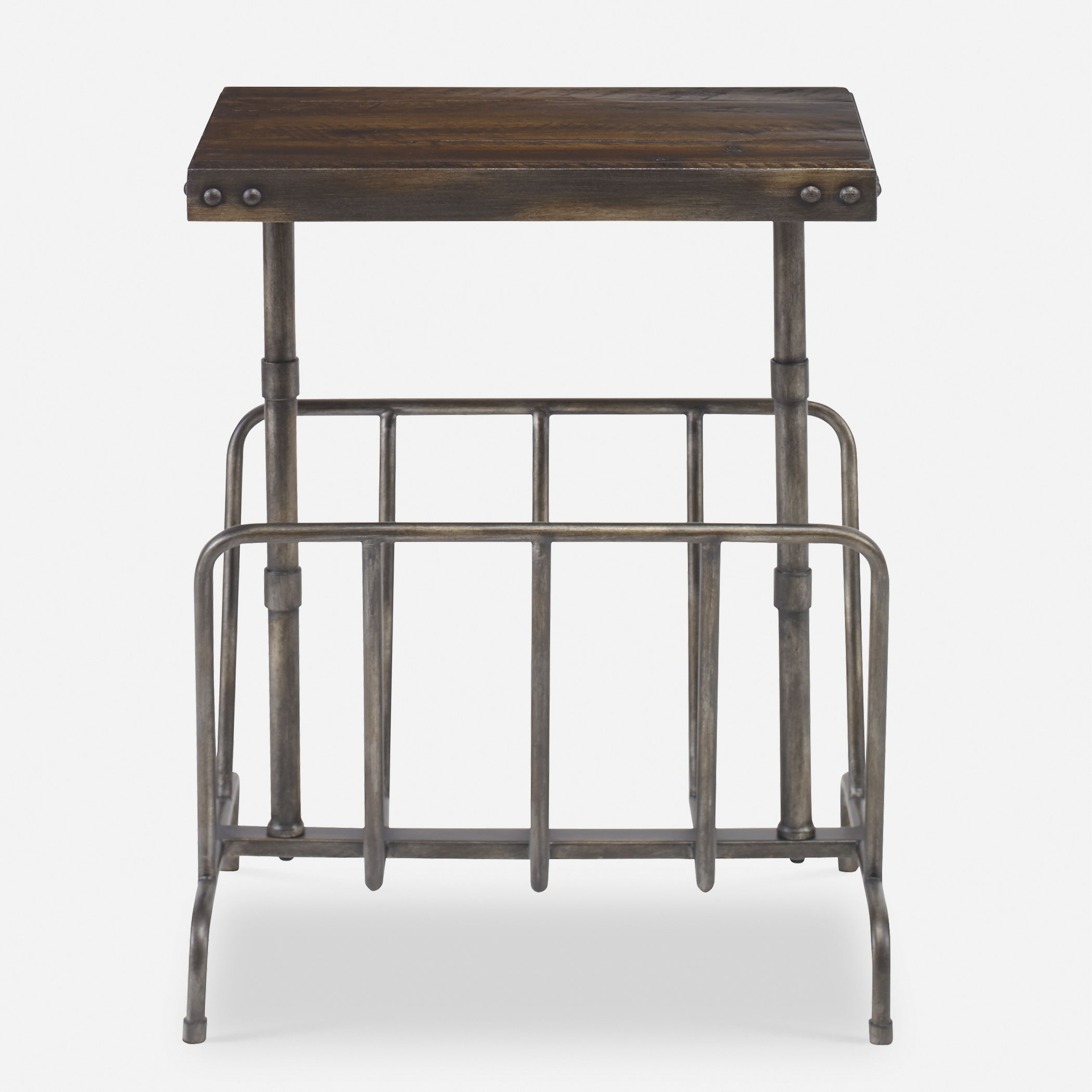 Sonora Industrial Magazine Accent Table large image 