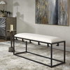 Paradox Iron & Fabric Bench, Benche by Uttermost, 47" width x 20.75" height x 16" depth thumbnail 4