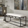 Paradox Iron & Fabric Bench, Furniture by Uttermost, 47" width x 20.75" height x 16" depth thumbnail 4