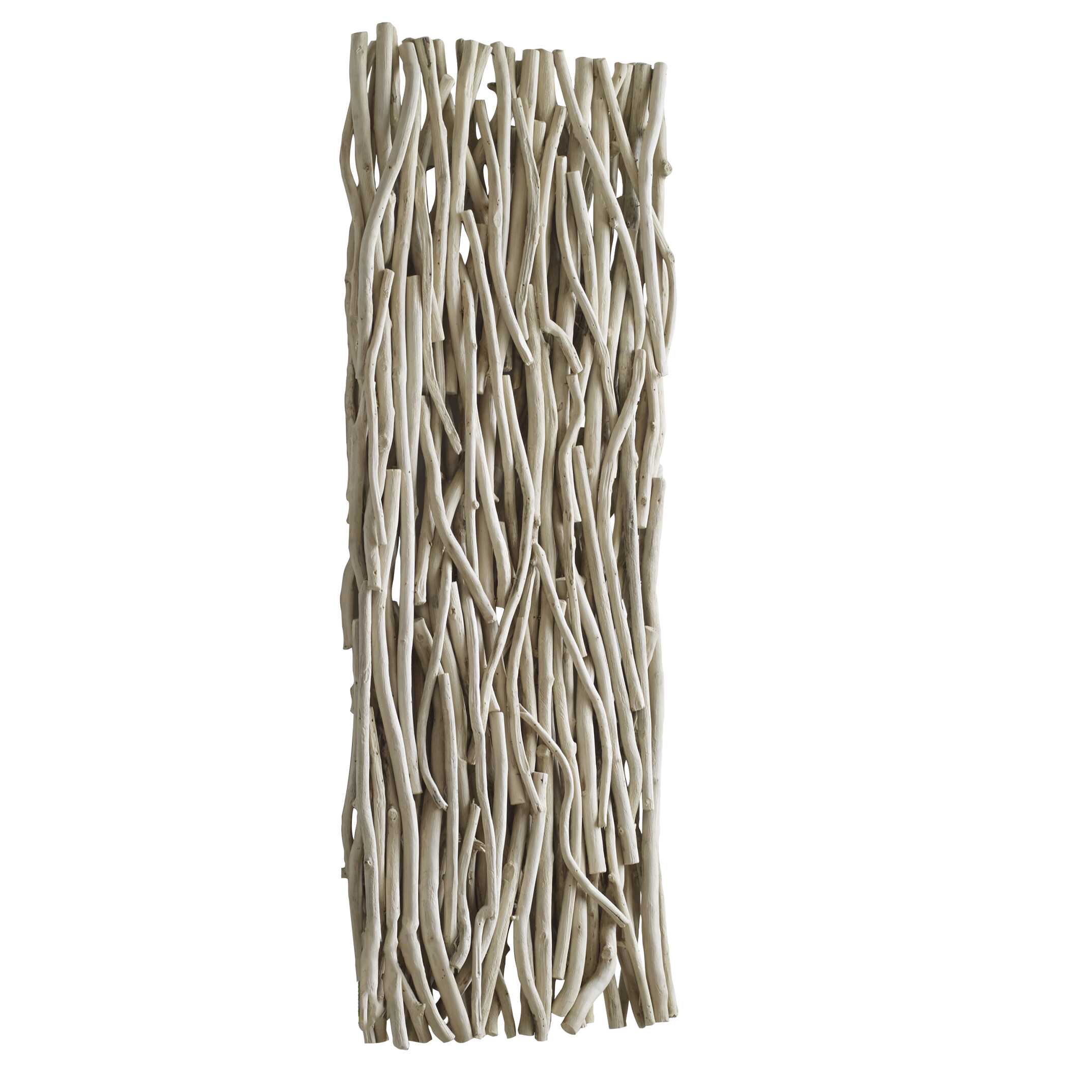 Gathered Teak Bleached Wood Wall Decor large image 