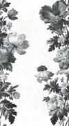 Watercolor Floral Stripe Black Peel & Stick Wallpaper, by York Wall, 18'10.8" length x 1'6" width x 0.02" depth thumbnail
