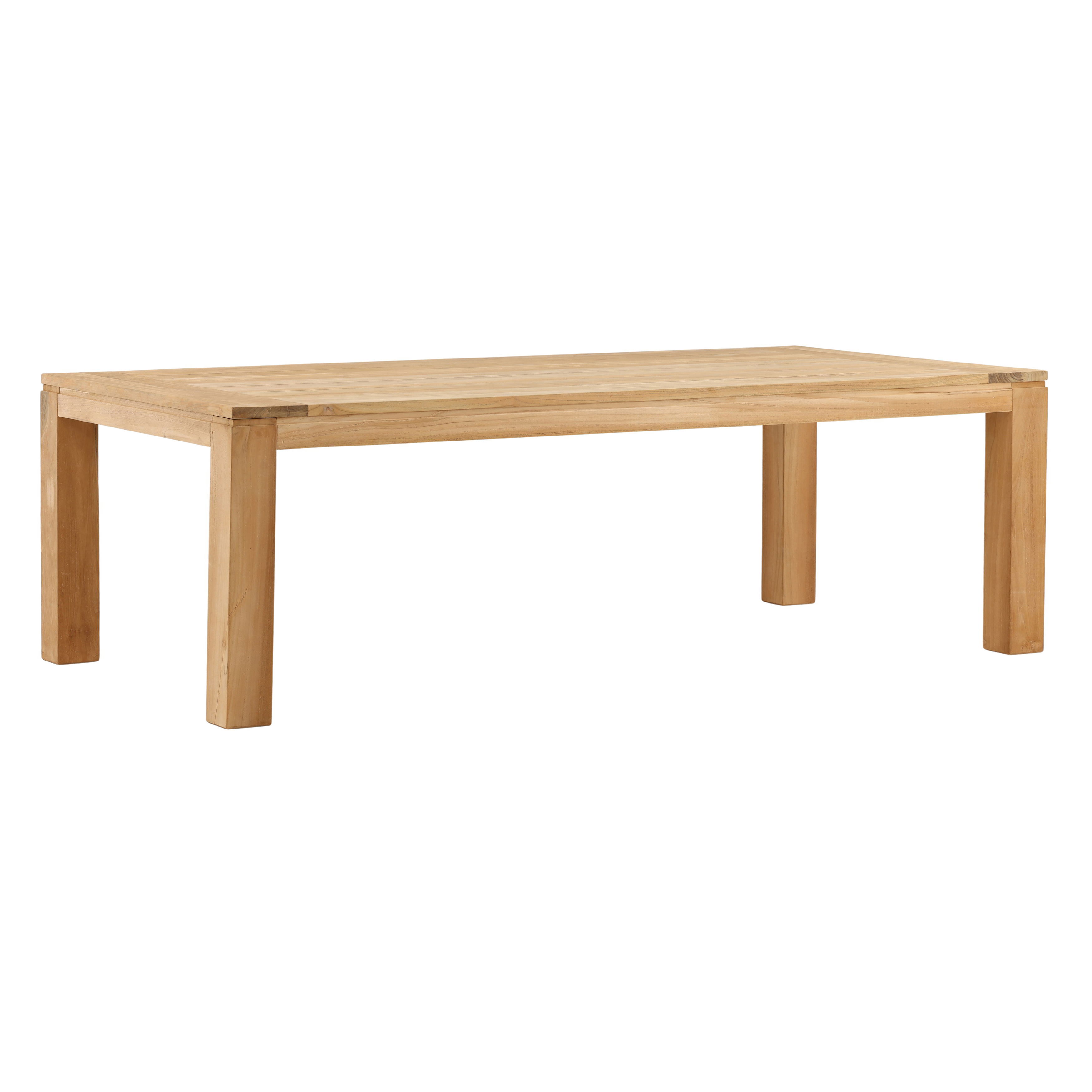 Bosworth Outdoor Dining Table Natural 94', by Dovetail, 94.5" width x 30.75" height x 39.5" depth