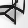 Larkin Marble & Dark Brown Wood Tabletop Nesting End/Side Tables, Side & End Table by Mercana, 16" length x 16" width x 24" height thumbnail 9