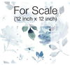 Watercolor Blooms Blue Peel & Stick Wallpaper thumbnail 2