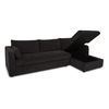Burrow Sleeper Sectional With Storage Chaise Black Right, Sectional Sofa by Moe's Home, 115.75" width x 32.68" height x 61" depth thumbnail 2