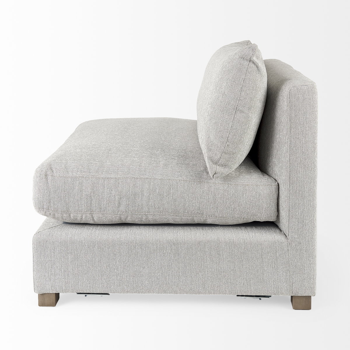 Valence 38.2L x 38.6W x 28.3H Light Gray Armless Sectional Piece, Sectional Sofa by Mercana View 6