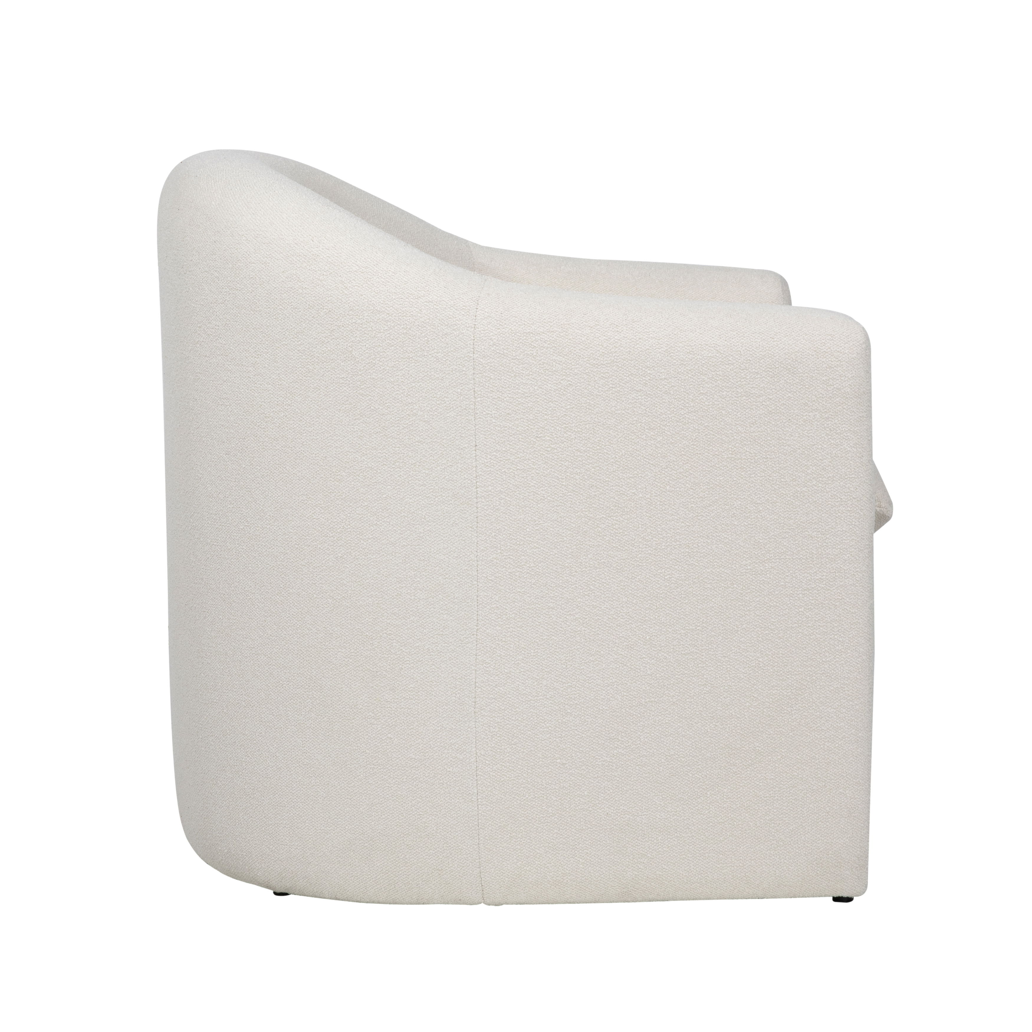 Alda Occasional Chair Cream, Accent Chair by Dovetail, 33" width x 31.1" height x 30.95" depth View 3