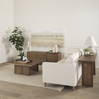 Grier 65' Medium Brown Wood with Cane Media Console, by Mercana, 65" length x 18.75" width x 23" height thumbnail 3