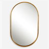 Varina Minimalist Gold Oval Mirror thumbnail 0