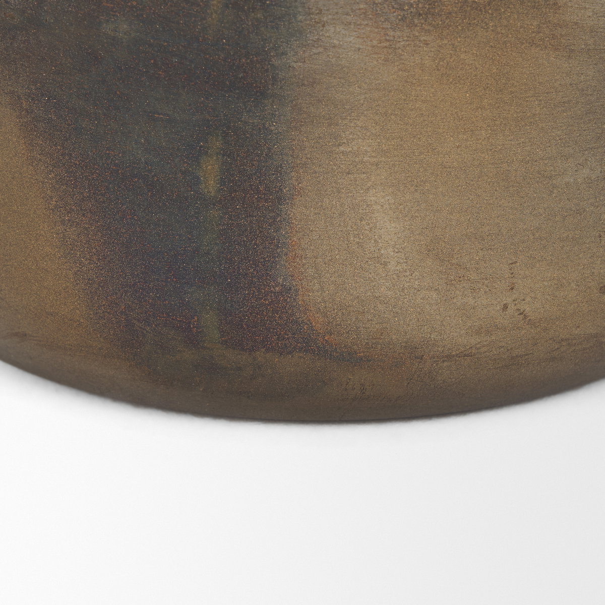 Daya Short Antiqued Gold Metal Vase, by Mercana, 6.3" length x 6.3" width x 6.5" height View 7