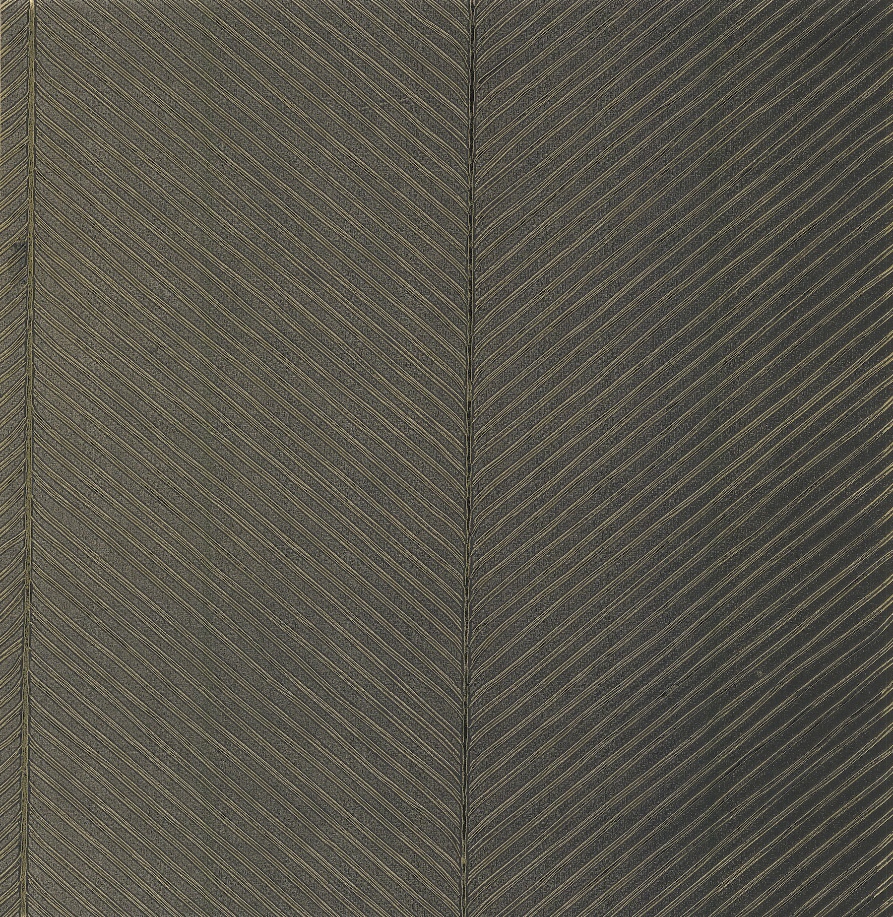 Palm Chevron Black & Gold Wallpaper, by York Wall, 32'9.6" length x 1'8.8" width x 0.02" depth View 1