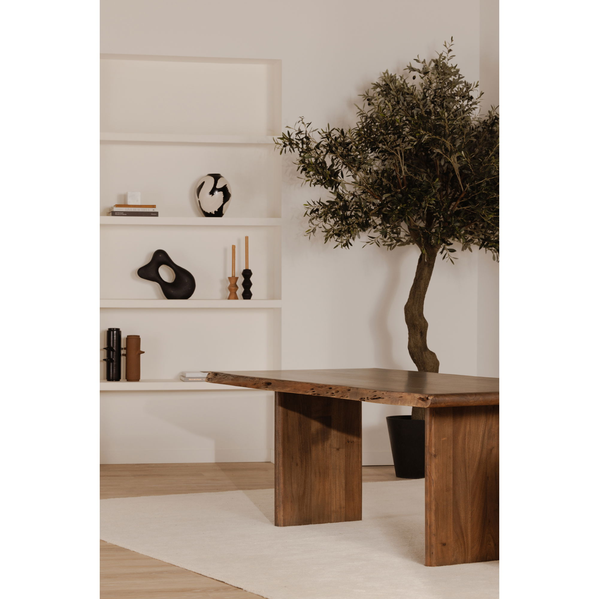 Lila Large Dining Table Brown large image 
