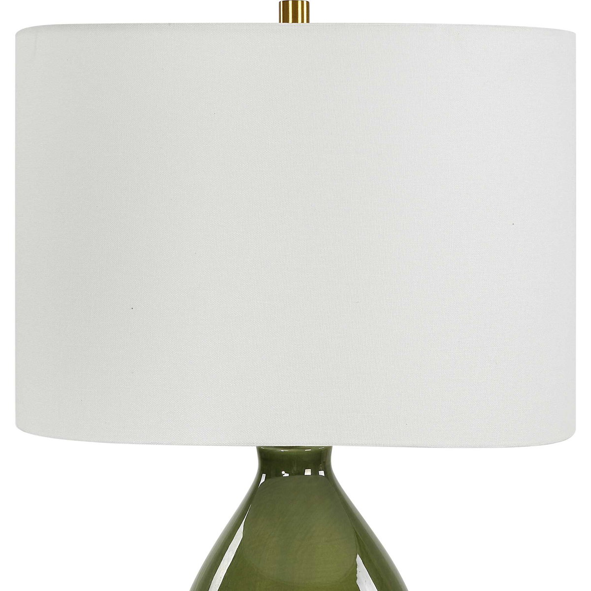 Gourd Green Table Lamp, by Uttermost, 1'4" width x 2'6.5" height x 1'4" depth View 6
