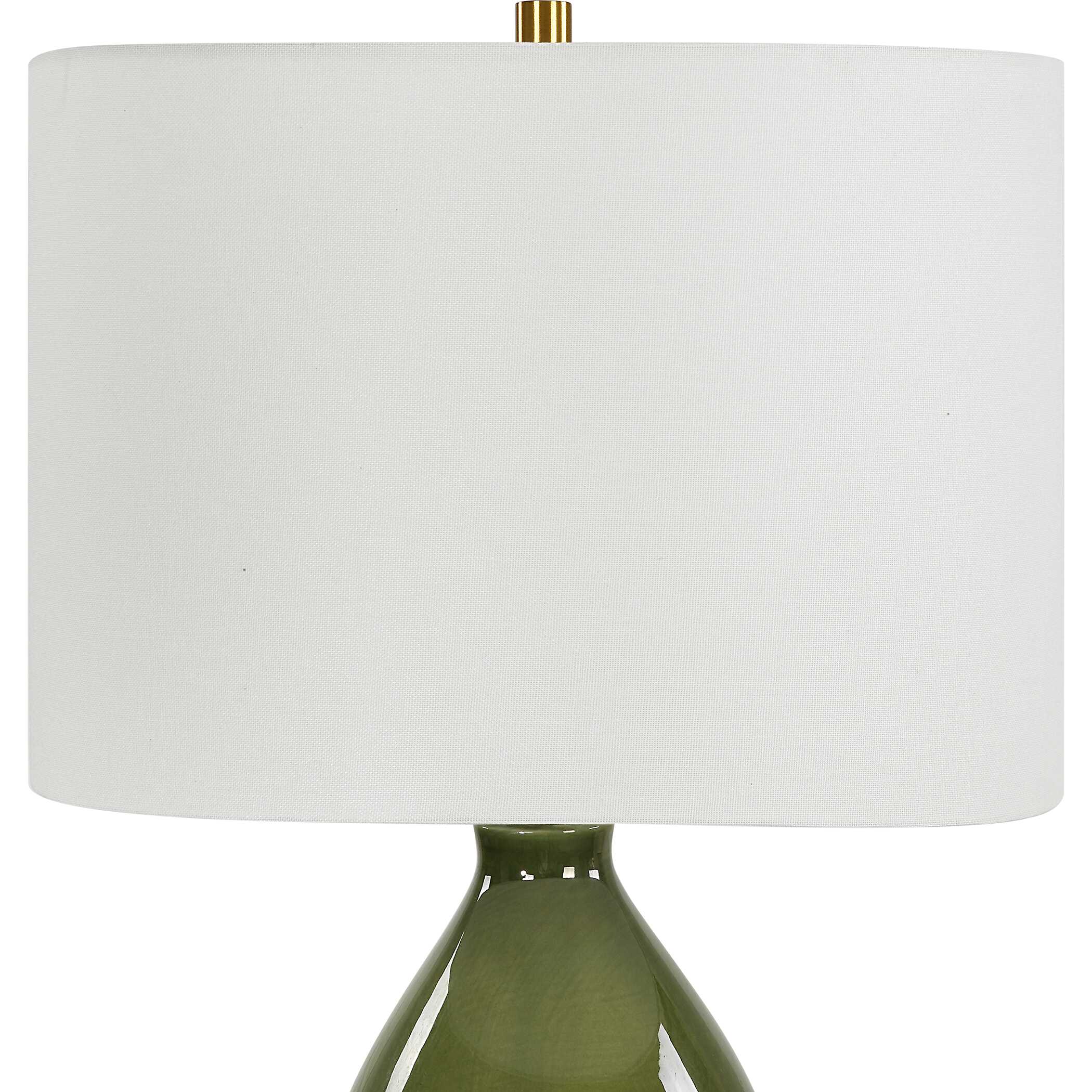 Gourd Green Table Lamp, by Uttermost, 16" width x 30.5" height x 16" depth View 6