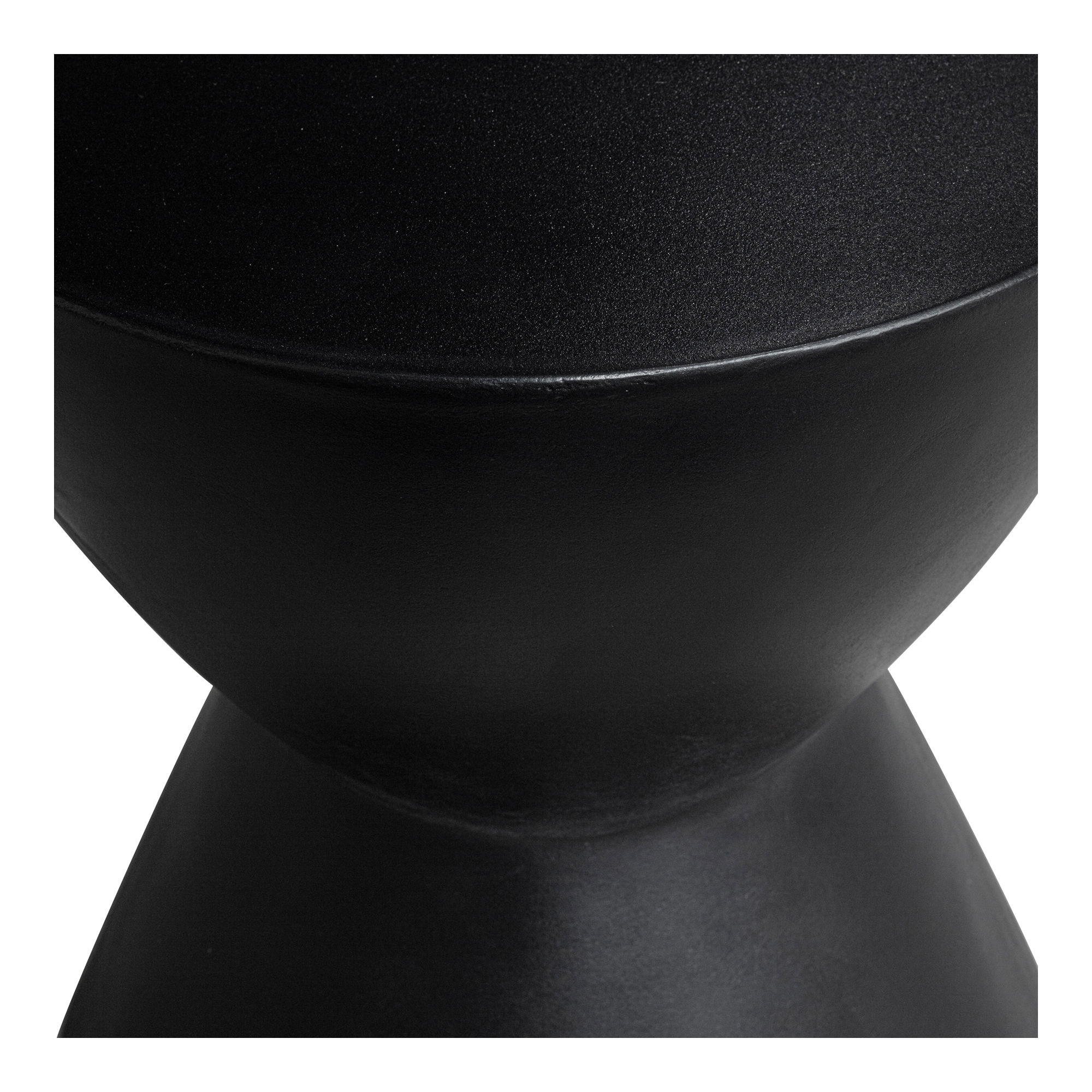 Hourglass Outdoor Stool Black, Outdoor Chair by Moe's Home, 1'3" width x 1'6" height x 1'3" depth View 3