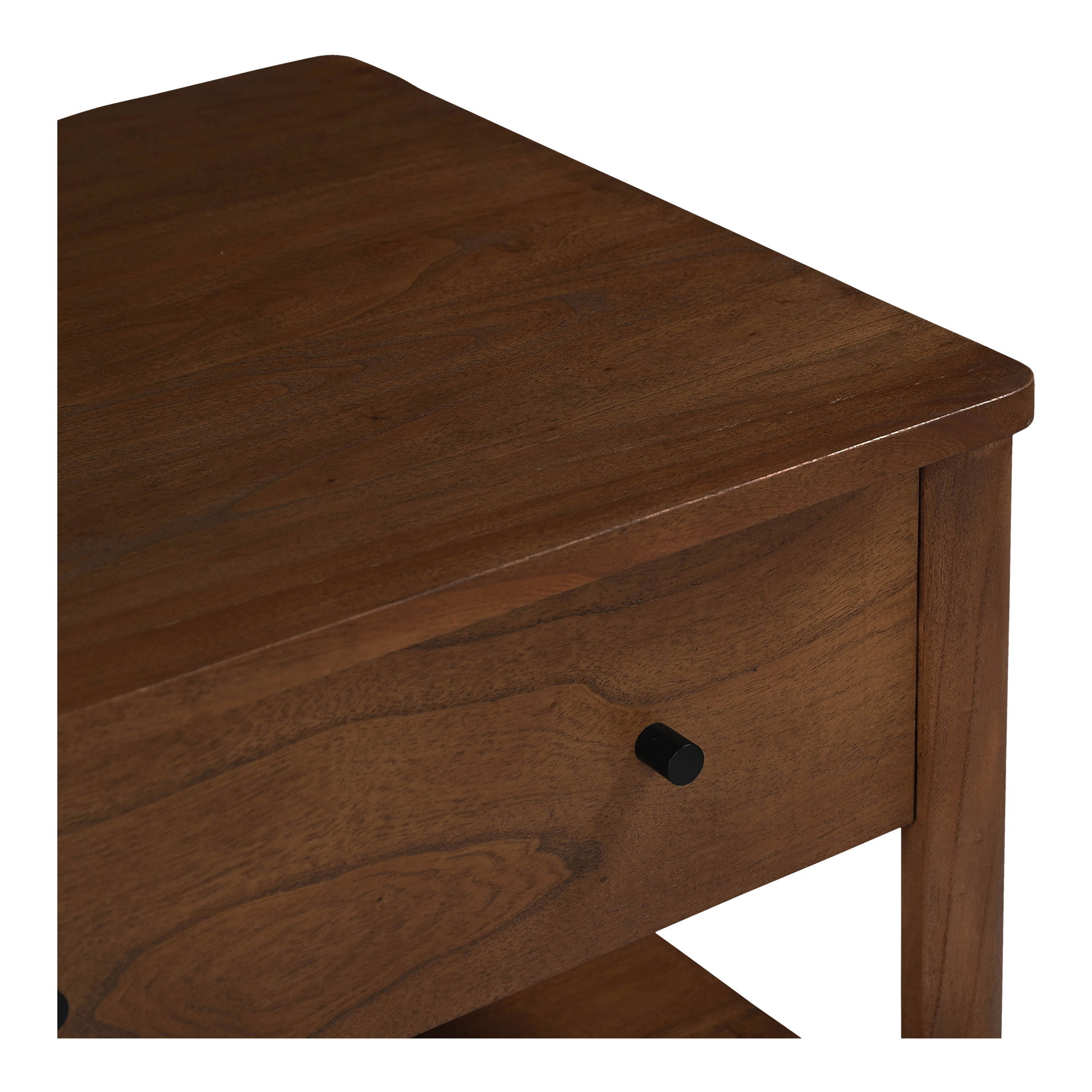 Lottie Charging Nightstand Brown, by Moe's Home, 28.5" width x 27.75" height x 24.5" depth View 7