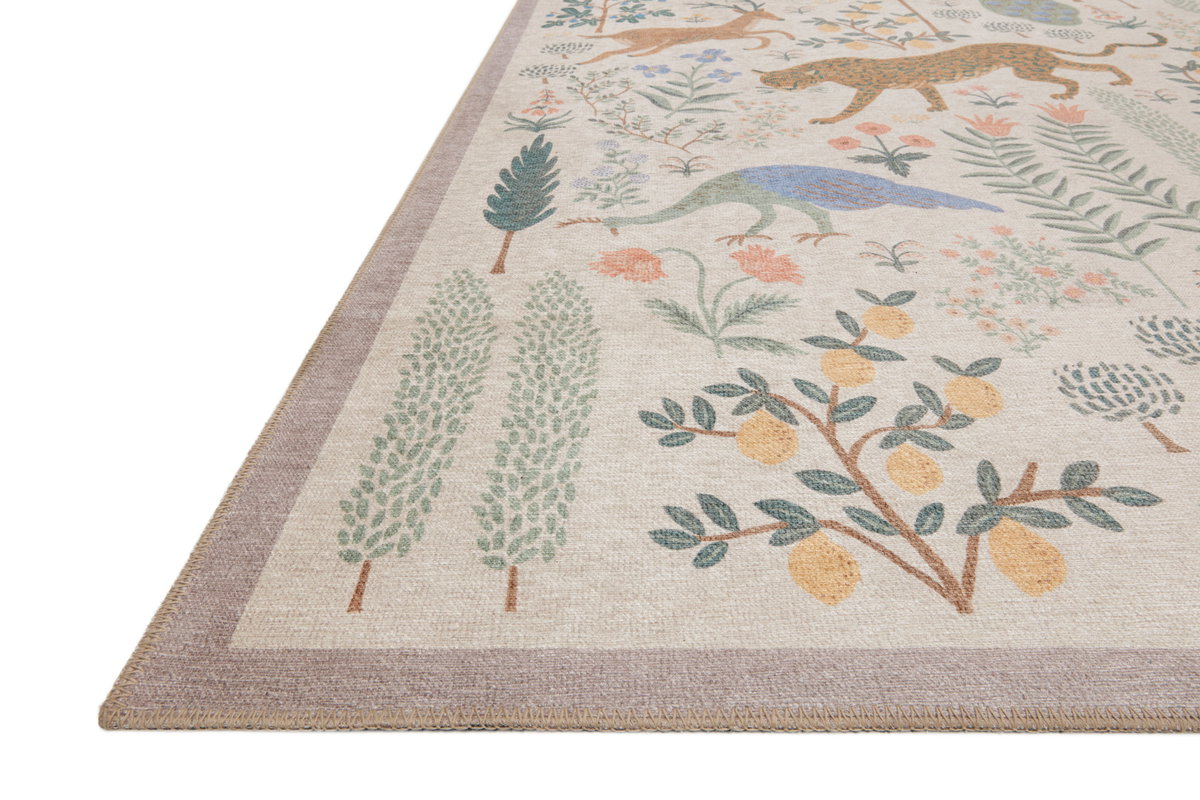 Rifle Paper Co. x Loloi Menagerie Rug, 1'6" length x 1'6" width View 2