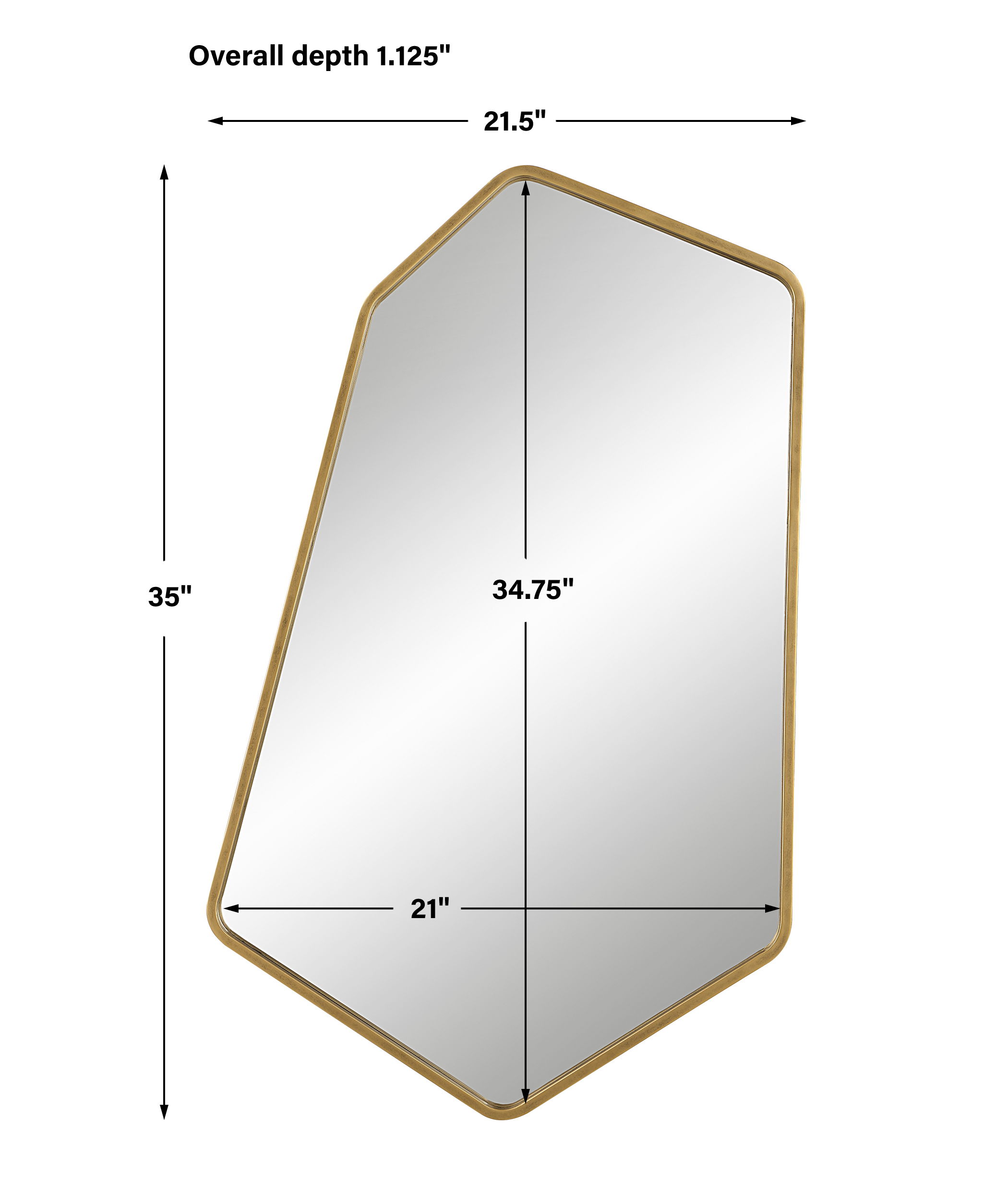 Linneah Large Gold Mirror large image 