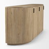Terra Light Brown Wood Fluted Sideboard, Sideboards & Buffet by Mercana, 72" length x 19" width x 32" height thumbnail 8