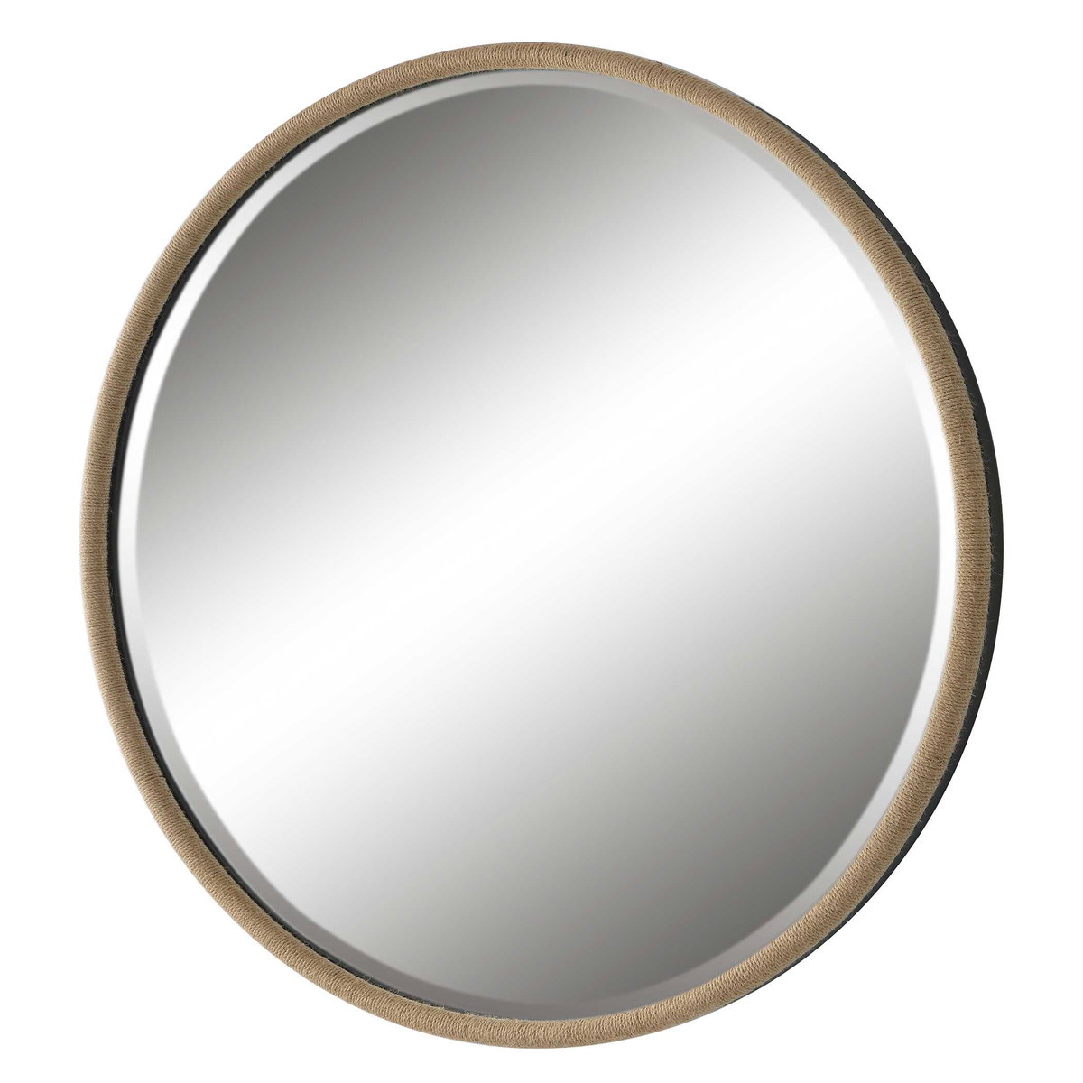 Ranchero Natural Rope Round Mirror, by Uttermost, 42.5" width x 42.5" height x 2.12" depth View 5