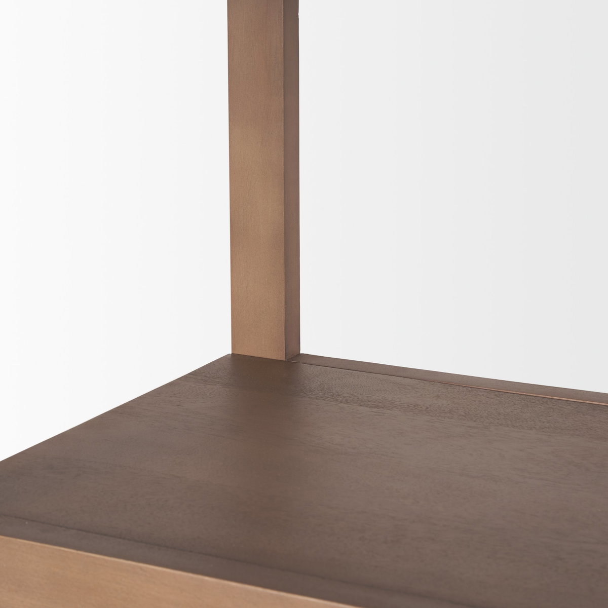 Bela Arched Shelving Unit Medium Brown Wood, Shelving & Bookcase by Mercana, 47" length x 16" width x 85" height View 10