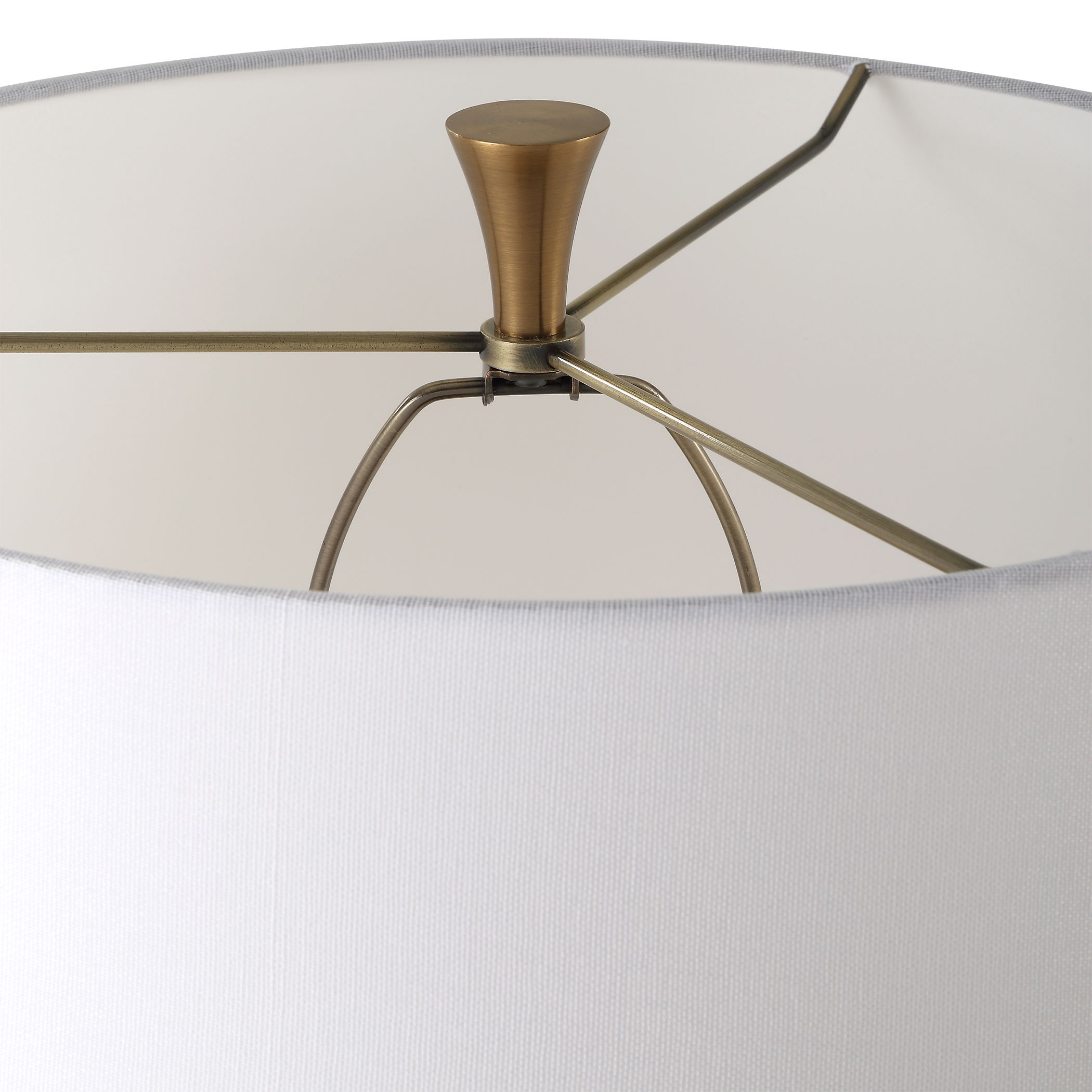 Colette White Stone Floor Lamp large image 