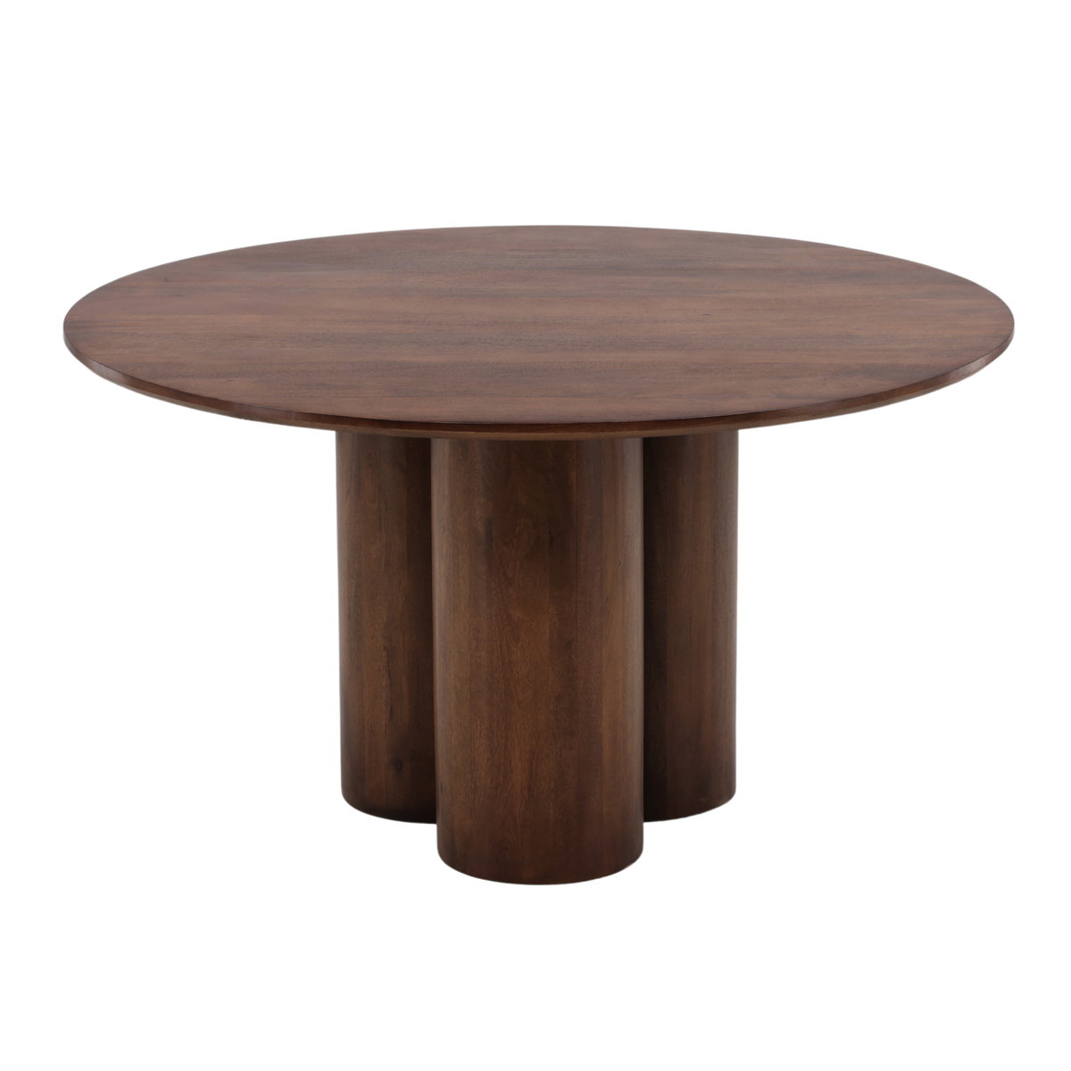 Himes Dining Table Brown, by Dovetail, 54" width x 30" height x 54" depth View 3