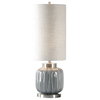 Zahlia Aged Gray Ceramic Lamp, by Uttermost, 11" width x 2'7" height x 11" depth thumbnail 1