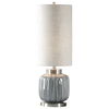Zahlia Aged Gray Ceramic Lamp, by Uttermost, 11" width x 31" height x 11" depth thumbnail 1