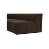 Naomi Concave Sofa Dark Brown, Sectional Sofa by Moe's Home, 80.7" width x 28.3" height x 39" depth thumbnail 6