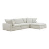 Clay Lounge Modular Sectional Coastside Sand, Sectional Sofa by Moe's Home, 133.5" width x 32" height x 89" depth thumbnail 2