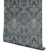 Pineapple Damask Navy Wallpaper thumbnail 3