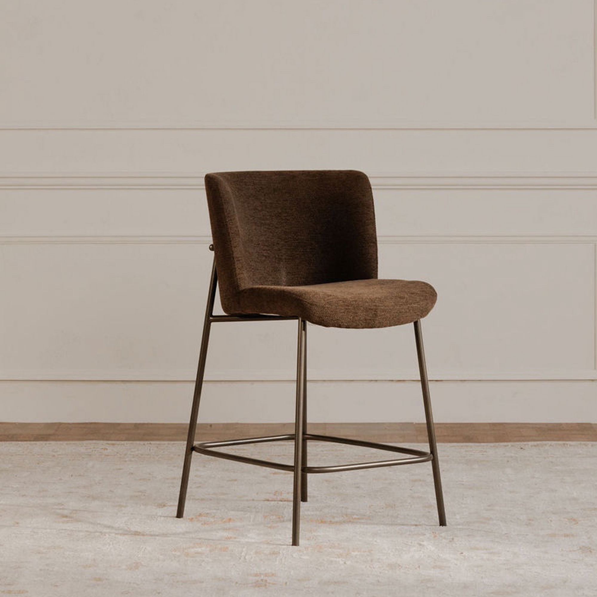 Early Counter Stool Dark Brown large image 
