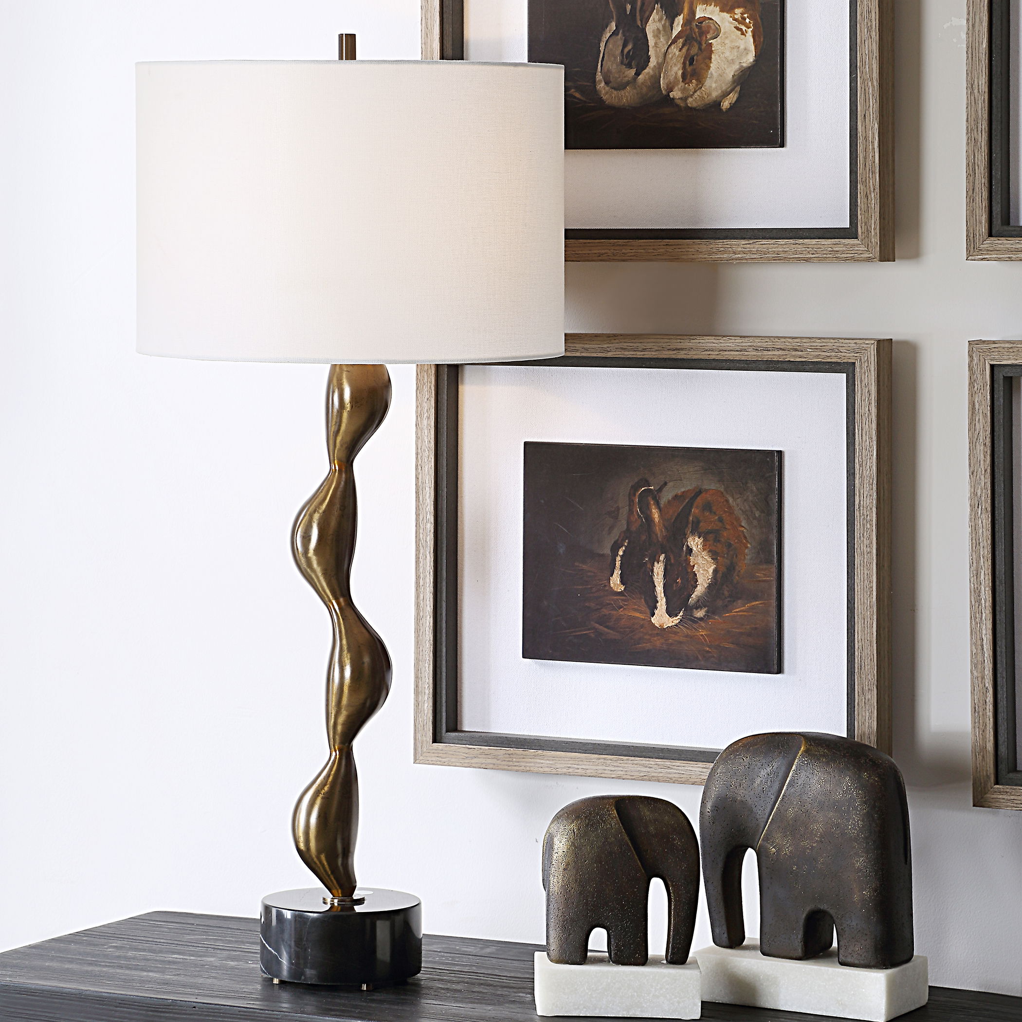 Remolino Bronze Table Lamp large image 