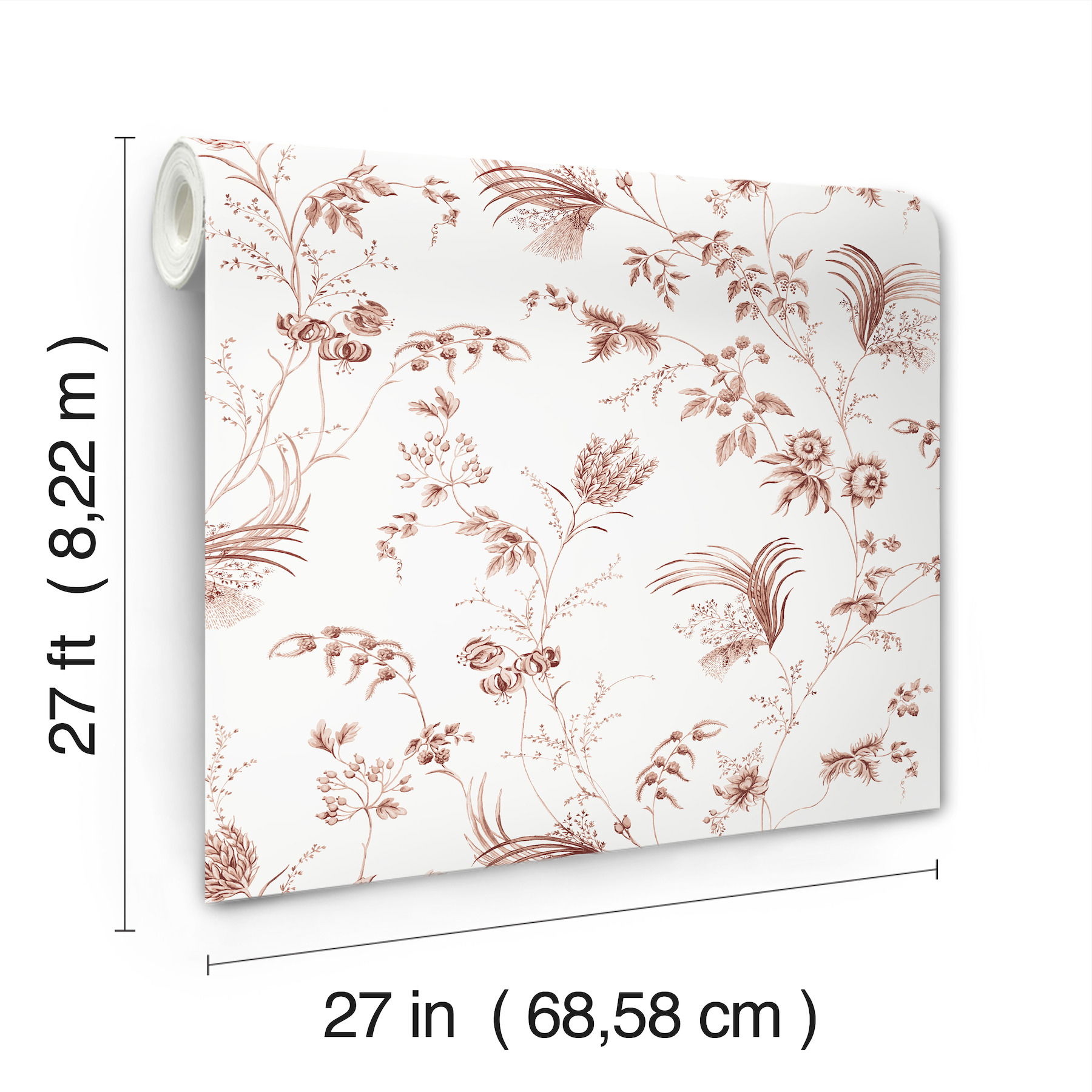 Floral Lace Brick Wallpaper large image 