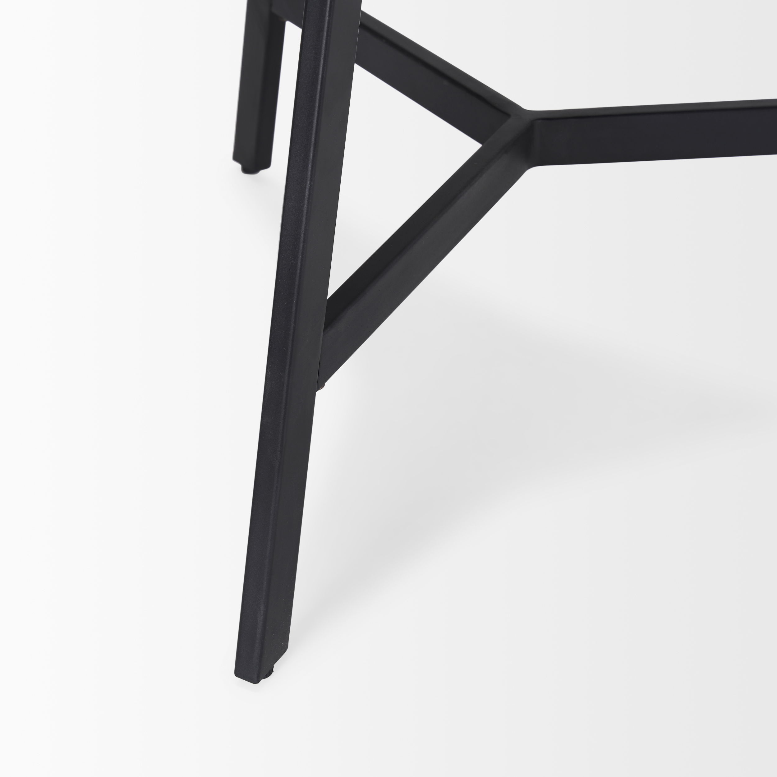 Todd Dark Brown Wood with Metal Legs Side Table, Side & End Table by Mercana, 22" length x 23" width x 22" height View 8