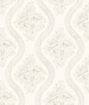 Coverlet Floral Grey & Off White Wallpaper, by York Wall, 33' length x 1'8.5" width x 0.02" depth thumbnail