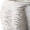 Stratified Matte White Vase, by Uttermost, 9" width x 13.75" height x 9" depth thumbnail 4