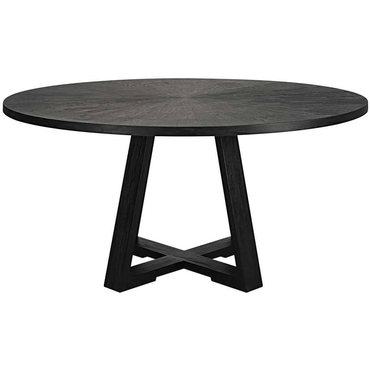 Gidran Round Black Dining Table, by Uttermost, 60" width x 29.9" height x 60" depth View 4