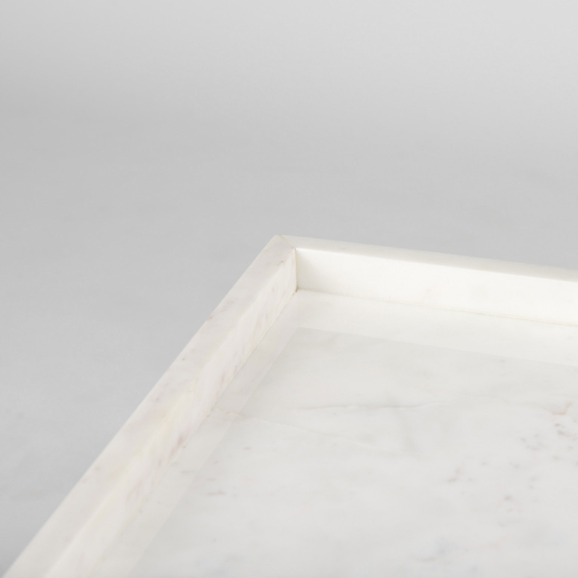 Nathan II 18' x 20' Square Top White Marble and Black Metal End/Side Table large image 