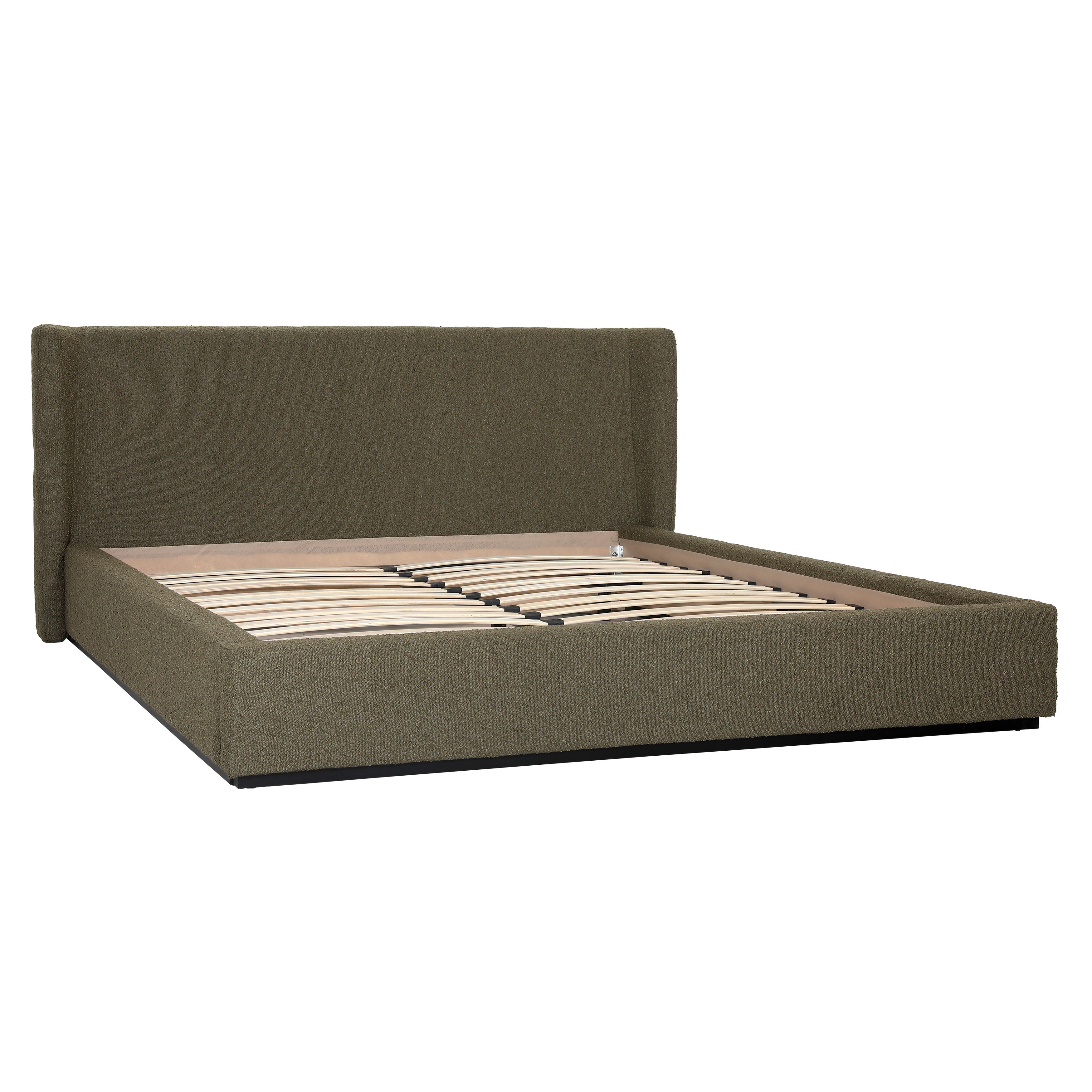 Tobias Bed Eastking Olive, by Dovetail, 88.5" width x 40" height x 90" depth View 1