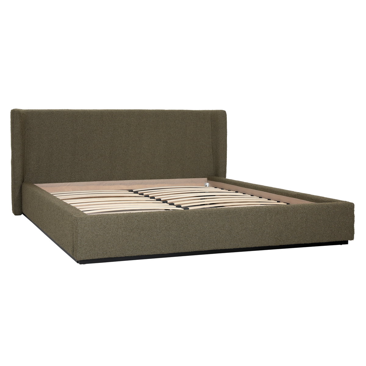Tobias Bed Eastking Olive, by Dovetail, 88.75" width x 40" height x 89.5" depth View 1