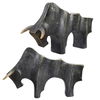 Regal Bull Bronze Sculptures Set/2, Decorative by Uttermost, 15" width x 9.5" height x 6.37" depth thumbnail 5